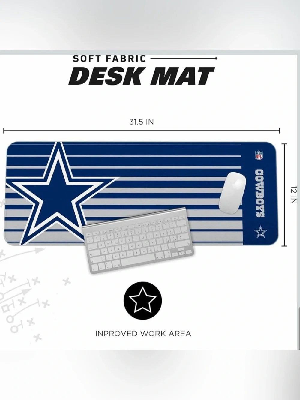 🏈🖥️🖱️ Officially Licensed Dallas Cowboys NFL Desk Mat
